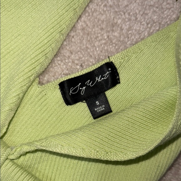 Lime Green Sleeveless Dress - Picture 3 of 4